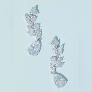 DAVID'S BRIDAL
NWT Laurel Leaf Cubic Zirconia Drop Earrings
